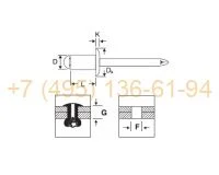 Заклепка вытяжная "HARPOON" А2/А2 (нерж./нерж.) 5,0x12.0 арт.011110925012