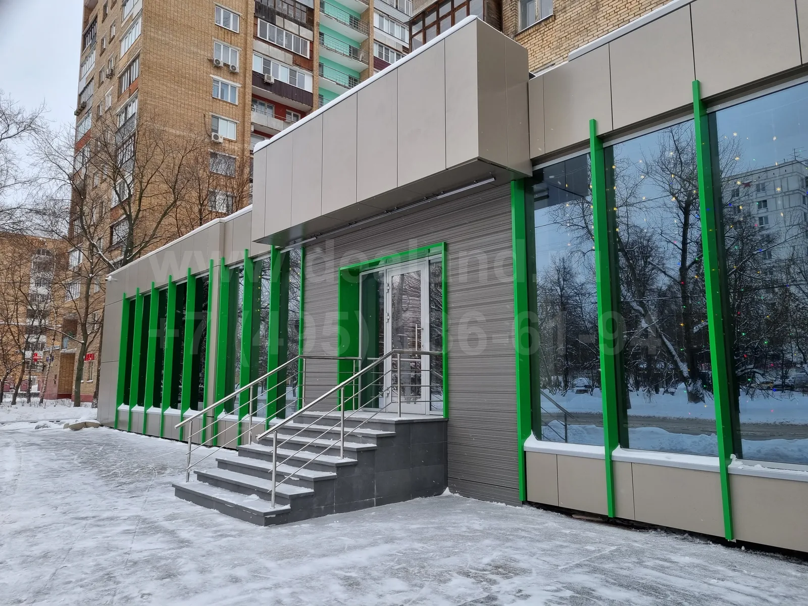Вентилируемый фасад из композитных панелей